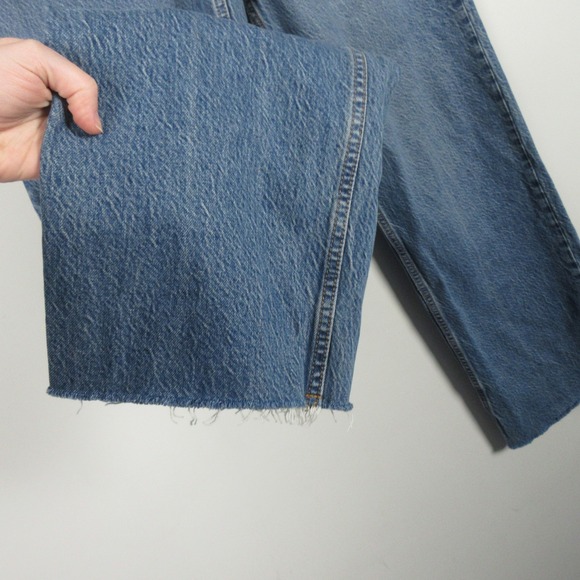 Abercrombie & Fitch The Loose High Rise Women's Blue Denim Jeans Size 26 2 - Picture 4 of 11